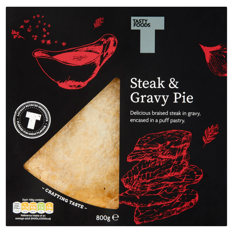 Steak and Gravy Pie 800g - Tasty Foods Cuisine