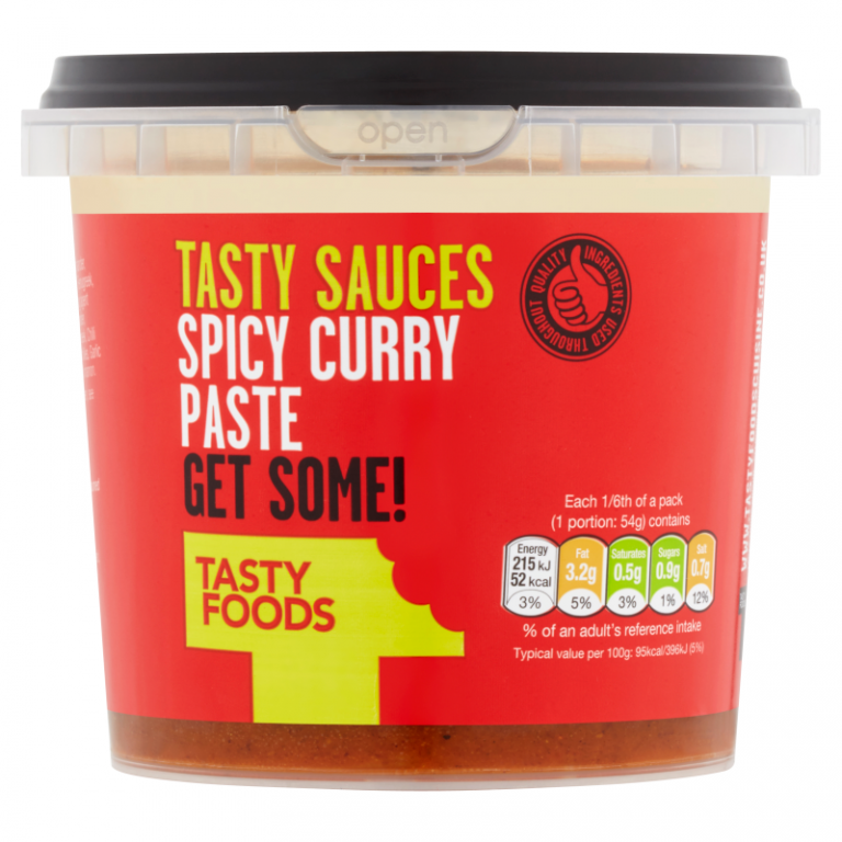 Tasty Sauces Spicy Curry Paste 325g Tasty Foods Cuisine